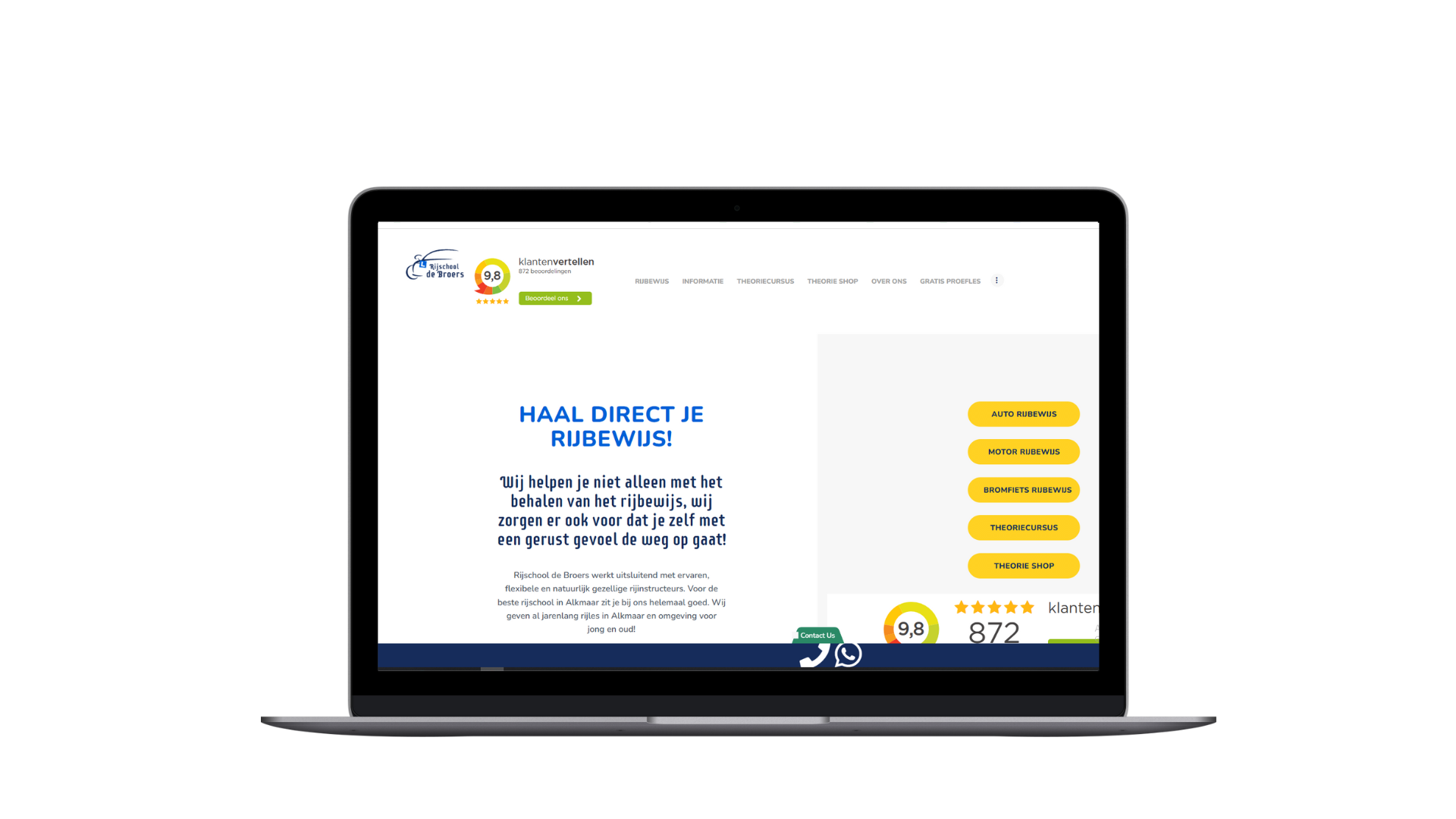rijschool de broers website