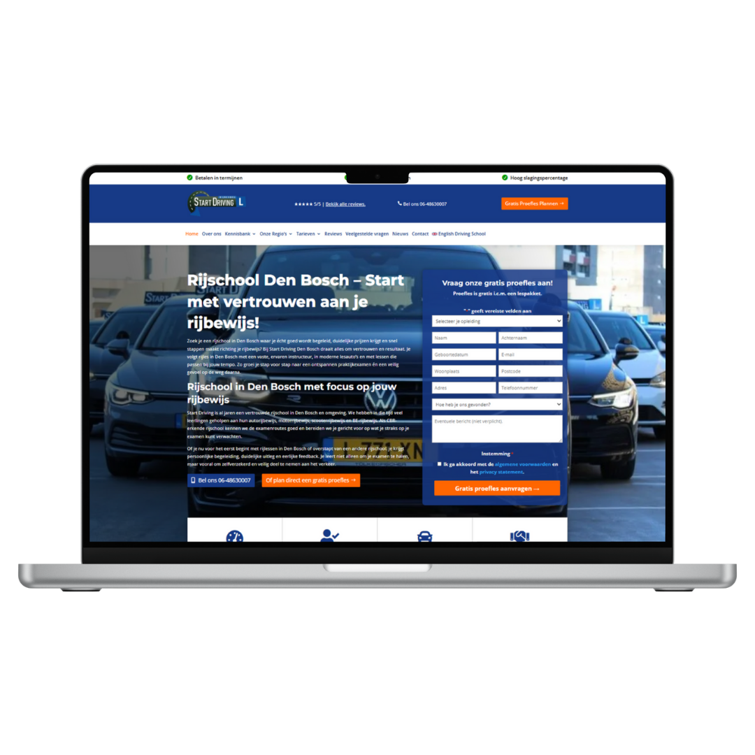 website van rijschool start driving